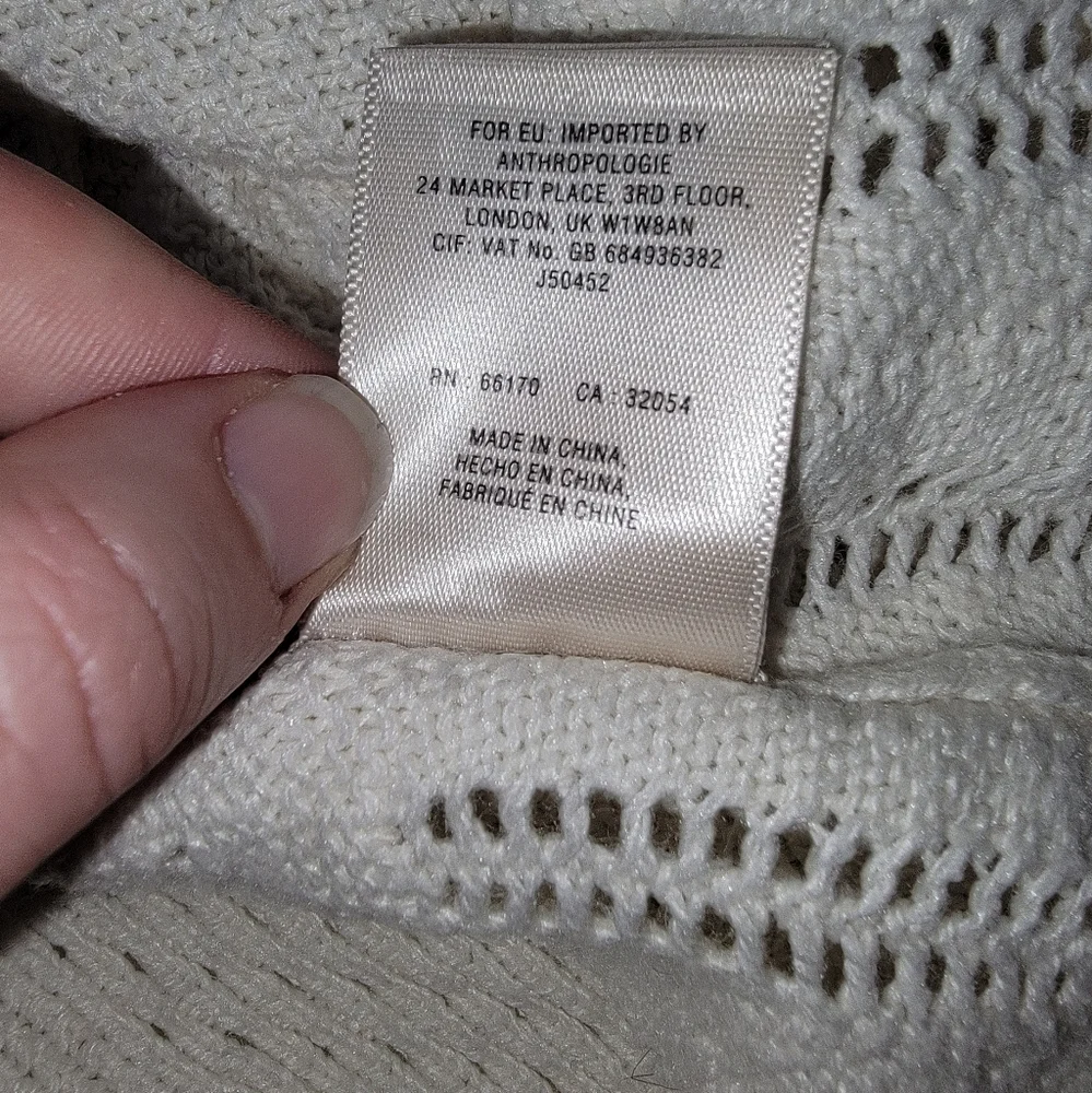 Anthropologie Angel Of The North Nulia Circle Poncho Size XS/S Cream - Picture 11 of 11